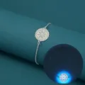 Leuchtendes Silberarmband mit hohlem Blumenanhänger, stilvoller Modeschmuck für Damen und Mädchen. - Blütenknospe Stil (NB670)