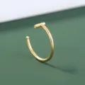 Minimalistisches goldenes Nasenring T-Bar Lippenpiercing Körperschmuck Mode Accessoire - Gold T-Form