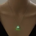 Glow in the dark pug pendant necklace hollow animal glowing jewelry gift for women and girls - Pug Dog-Yellow Green Glow