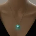 Glow in the dark hollow dog pendant necklace fashion creative animal jewelry gift for women girls - Dog-Blue Green Glow