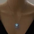 Fashion Glow in the Dark Dog Pendant Necklace Hollow Luminous Animal Jewelry Gift For Women - Dog-Sky Blue Glow