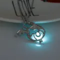 Glow in the dark dragon wing necklace luminous hollow locket pendant fashion jewelry gift for women - Dragon-Blue Green Glow