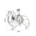 Ciondolo gabbia vuota cane collie argentato ciondolo DIY per collana di perle moda gioielli - Stile Re Lupo (PL338)