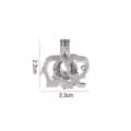 Ciondolo gabbia cavo elefante argento accessorio DIY, ciondolo gioiello animale elegante 2.2x2.3cm. - Stile Elefante (PL340)