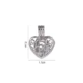 Ciondolo a cuore cavo argentato con amore per gioielli fai da te, accessorio 2.1x1.7cm. - Stile Cuore LOVE (PL348)