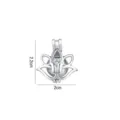 Ciondolo pendente cavo in argento con lotus fai da te e cristallo scintillante per gioielli. - Stile Volpe Cuore (PL351)