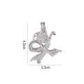 Ciondolo a Gabbia Sirena Argentato DIY Accessorio per Gioiello in Metallo 4,2x3,3cm - Stile Sirena (PL357)