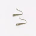 Stainless steel teardrop hook earrings minimalist fashion geometric metal ear jewelry - S / Steel