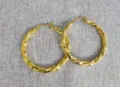 Minimalist 18K gold plated stainless steel twisted hoop earrings, elegant minimalist style. - Steel 5