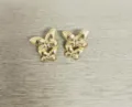 French court style double butterfly gold earrings, elegant metal fashion jewelry for women. - Double Butterfly Style / Double Butterfly Gold