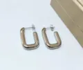Minimalist stainless steel U-shaped hoop earrings, stylish geometric daily jewelry pieces. - U-Shaped Chunky / Silver