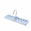 Blauwe riem opbergrek multi-slot das organizer hanger met metalen haak 23x7x9cm grootte - Blauw