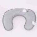 Gray U-shaped electric hot water bag for neck and shoulder warm compress therapy. - Gray