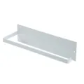 White metal wall mounted kitchen paper towel holder rag plastic wrap storage rack - White