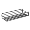 Black metal wire basket storage rack for bathroom shower organizer and kitchen tidy holder. - 27*5*11.1cm / Black
