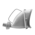 Portable female urinal standing travel pee funnel outdoor emergency device grey plastic - Gray