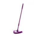 Purple mini triangle mop with extendable handle for cleaning walls and ceilings easily. - Purple