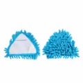 Blue triangle mop replacement pad, soft microfiber cleaning cloth head for home floor and wall. - Blue Replacement Cloth Head