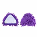 Purple triangular chenille mop replacement head for mini wall and ceiling cleaning pads - Purple Replacement Cloth Head