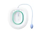 Postpartum sitz bath basin with flush pump, medical grade plastic toilet soaking tub for women. - With Flusher / Green