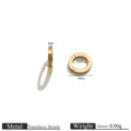 Stainless steel spring clasp ring for DIY jewelry, gold tone connector buckle, 12mm outer size. - Round Clasp / 12mm / Gold