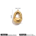 Edelstahl geometrischer Kürbis Anhänger Schmuck DIY Zubehör, goldfarben, 22mm Größe. - Geometrischer Kürbis (1859) / 5 Stück / Gold