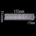 Boîte de rangement en plastique transparent à 7 compartiments pour petits objets divers. - Style Rectangulaire 7 Grilles / 1 Pièce