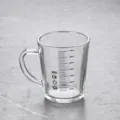 Clear glass measuring cup 350ml with handle scale milk cup for kitchen coffee baking - 400ml Single Cup