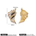 Edelstahl Flügel Anhänger mit Vintage Öltropfen und Strass für DIY Schmuckherstellung. - Flügel Anhänger (4) / Schwarz Weiß (Gold)