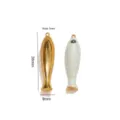 18K Vergoldeter Edelstahl Fisch Anhänger Charm für DIY Schmuckherstellung Zubehör 38mm - Einzelner Fisch-Anhänger / Blassgrün