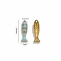 18K Vergoldet Fisch Form Anhänger DIY Schmuck Zubehör Blau Emailliertes Charm Teil - Hellblaue Lasur Fisch (Stil 2)