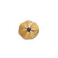 Pendentif vintage en acier inoxydable motif soleil avec pierre bleue pour bijoux DIY. - Style Soleil Rond / Lot de 4 / Bleu