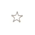 Stainless steel star charm pendant with crystal rhinestones for DIY handmade jewelry crafting. - Pentagram Frame Pendant / Steel