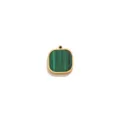 Stainless steel retro square malachite pendant for diy jewelry necklace accessory - Round-Square Pendant / Gold Green