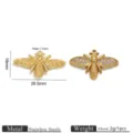 Stainless steel bee pendant rhinestone insect charm for DIY jewelry making accessories 1pc - Rhinestone Bee Shaped Pendant (JZ013-2)