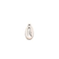 Edelstahl Kauri Muschel Anhänger Charm DIY Schmuck Zubehör minimalistischer Stil. - Stahlfarbe Muschel-Anhänger (Texturiert)