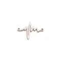 Edelstahl EKG Herzschlag Puls Anhänger Verbinder DIY Silber Mode Schmuck Zubehörteil - Stahlfarbene EKG-Anhänger mit zwei Löchern
