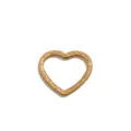 Pendentif coeur en acier inoxydable doré texture crocodile collier bijou accessoire - Style Cœur Fermé / Or