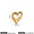 Stainless steel irregular heart pendant detail, retro textured charm, 28x23.5mm DIY jewelry. - Irregular Heart Pendants