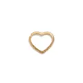 Pendentif cœur en acier inoxydable doré, accessoire DIY, composant rétro élégant pour collier. - Style Cœur Ouvert / Or
