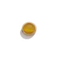 Colgante redondo de acero inoxidable con gema amarilla para collares DIY y creacion de joyas. - Estilo Piedra Amarilla Perforada en Torno / 8mm / Dorado