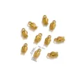 Pendentif tulipe en acier inoxydable doré, mini charm DIY, accessoire de bijoux 8.1x4.6mm. - Forme de bouton de tulipe / Lot de 5 / Or