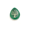 Pendentif arbre de vie vert en forme de goutte bijoux faits à la main accessoire DIY - Pendentif Arbre de Vie Vert