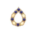 Roestvrijstalen druppelhanger, lapis lazuli blauwe steen gouden DIY sieraden accessoire. - Traanvorm Stijl / Lapis Blauw
