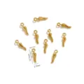 Pendentifs mini piment en acier inoxydable doré pour fabrication de bijoux DIY colliers - Forme de Piment / Lot de 5 / Or