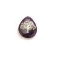 Pendentif goutte violette arbre de vie pour fabrication de bijoux artisanaux colliers DIY - Pendentif Arbre de Vie Violet Foncé Type 2