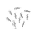 Pendentifs piment en acier inoxydable pour bijoux DIY, petit format pour colliers. - Forme de Piment / Lot de 5 / Acier