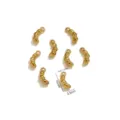 Petits pendentifs haricots en acier inoxydable doré pour colliers faits main accessoires DIY. - Forme de Pois / Lot de 5 / Or