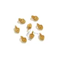 Pendentif mini coeur en acier inoxydable doré pour collier DIY accessoire variante - Style Cœur Double Couche / Lot de 5 / Or