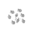 Pendentif mini coeur en acier inoxydable accessoires fabrication bijoux collier composant - Style Cœur Double Couche / Lot de 5 / Acier